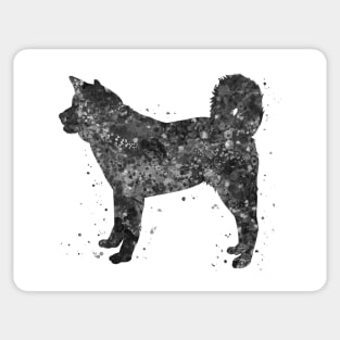akita dog black and white Sticker